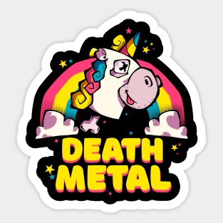 Death Metal Unicorn Sticker